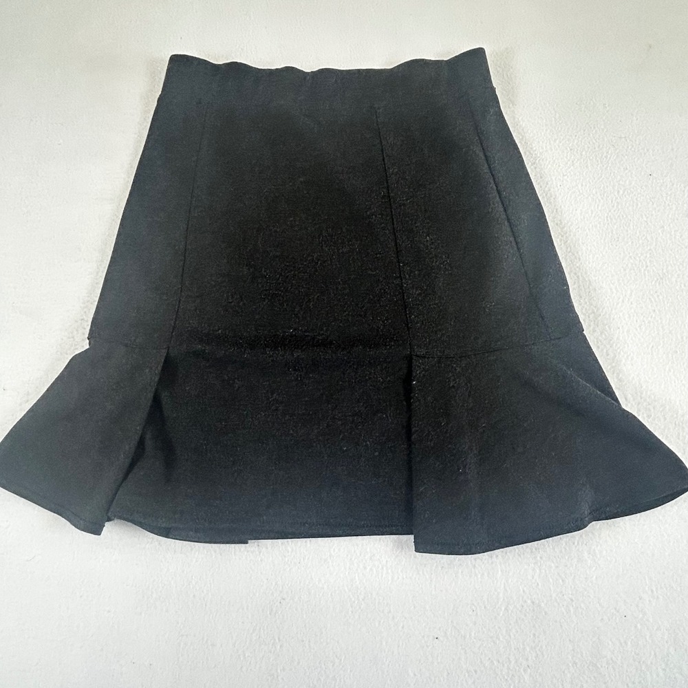 Max Studio Womens Gray Knit‎ Flounce Hem Skirt Size S Charcoal Heathered 9707P15
